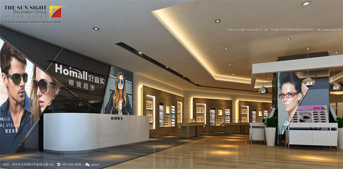 眼镜店效果图,眼镜店装修效果图,专业眼镜店装修效果图
