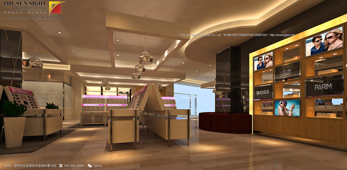 眼镜店效果图,眼镜店装修效果图,专业眼镜店装修效果图