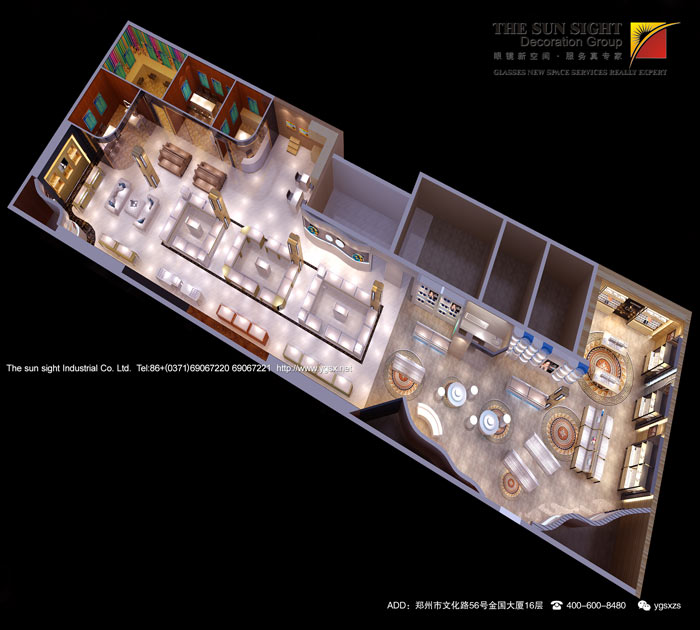 眼镜店效果图,眼镜店装修效果图,专业眼镜店装修效果图