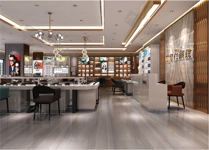 湖北同仁眼镜店装修设计案例-阳光视线