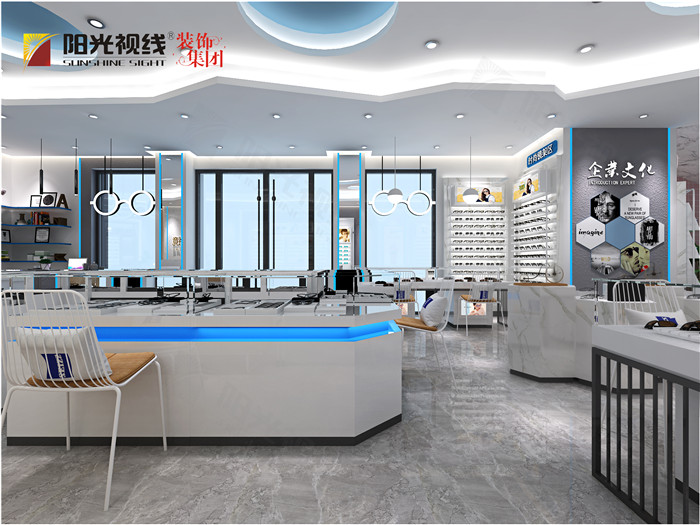 眼镜店装修效果图-阳光视线